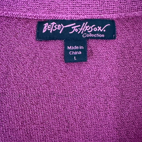 Betsey Johnson Pink Cardigan Sweater - Picture 2 of 3